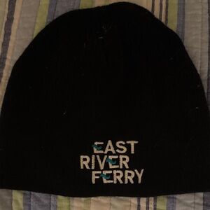 East River Ferry Black Beanie